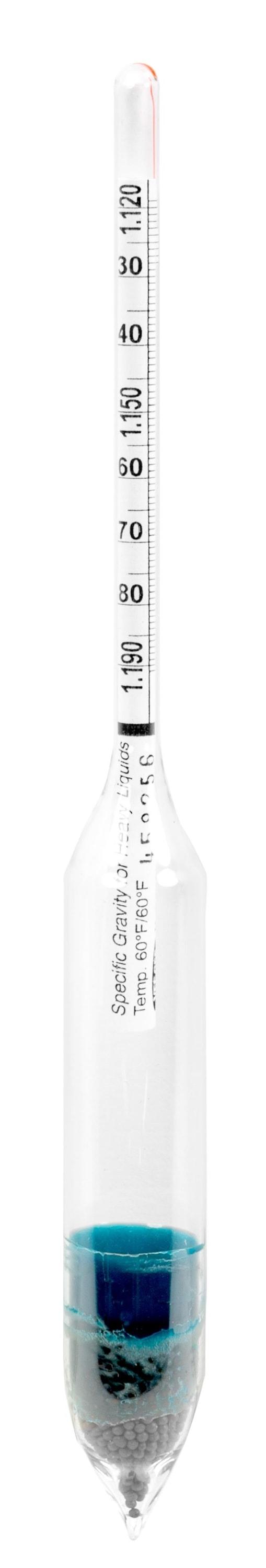 Precision Short Form Specific Gravity Hydrometers from VEE GEE Scientific