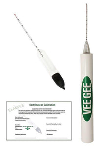 Alcohol Hydrometers with NIST Certificate from VEE GEE Scientific